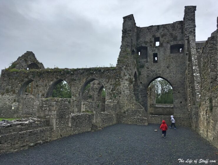 Exploring Kells Priory in Co. Kilkenny, Ireland - The Boys at North Transept and Crossing Tower